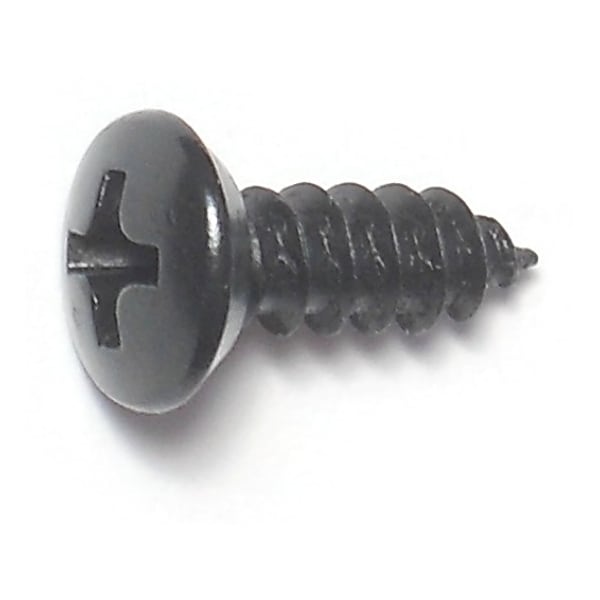 Midwest Fastener Sheet Metal Screw, #8 x 1/2 in, Black Steel Oval Head Phillips Drive, 30 PK 79484 - main